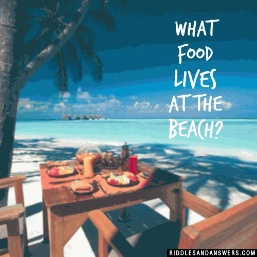 What food lives at the beach?