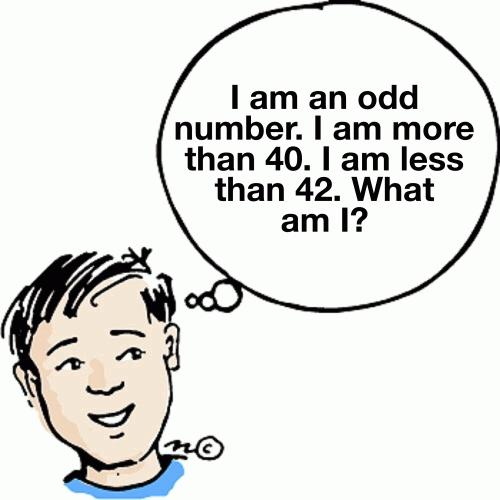 I am an odd number. I am more than 40. I am less than 42. What am I?
