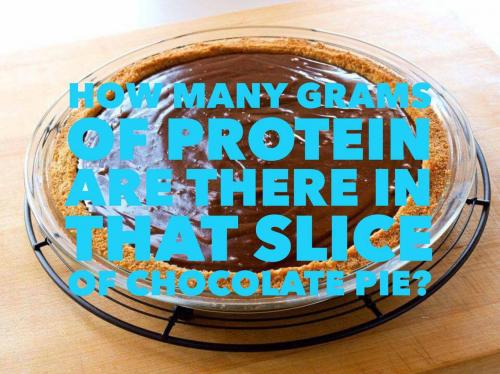 How many grams of protein are there in that slice of chocolate pie? 
