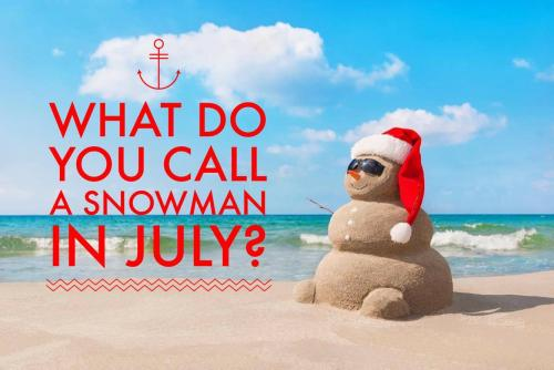 What do you call a snowman in July?