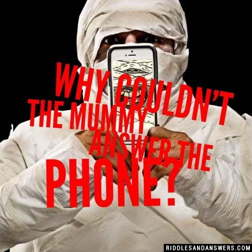 Why couldn't the mummy answer the phone?