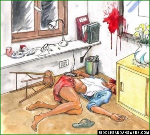 By seeing the image below, you need to figure out if it's a Murder or Suicide? 