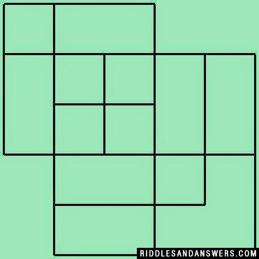 Can you calculate the number of squares that are there in the given picture ? 