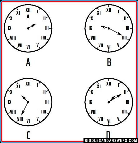 Which of the clock is odd one out ? 
