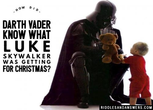 How did Darth Vader know what Luke Skywalker was getting for Christmas?