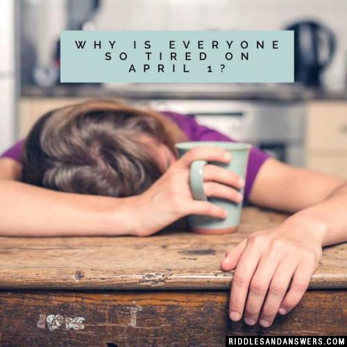 Why is everyone so tired on April 1?