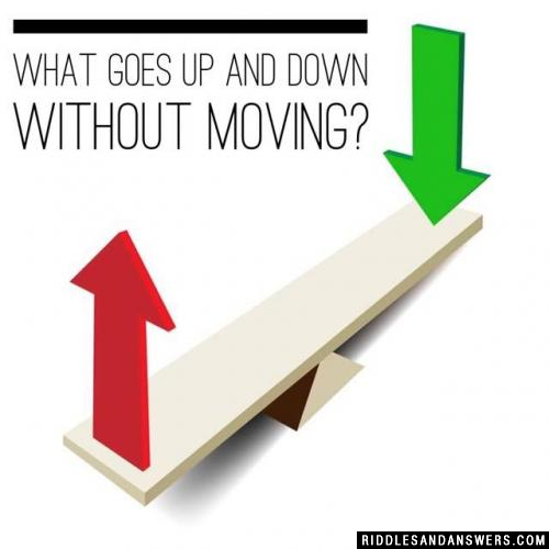 What goes up and down without moving?