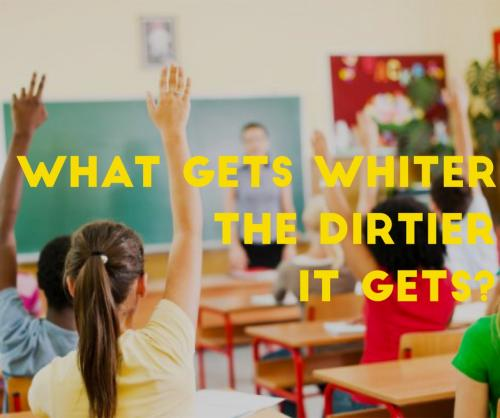 What gets whiter the dirtier that it gets? 