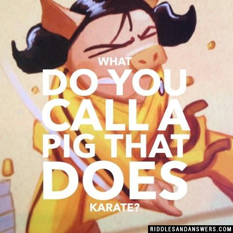 What do you call a pig that does karate?