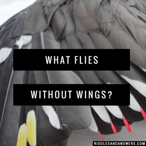 What flies without wings?