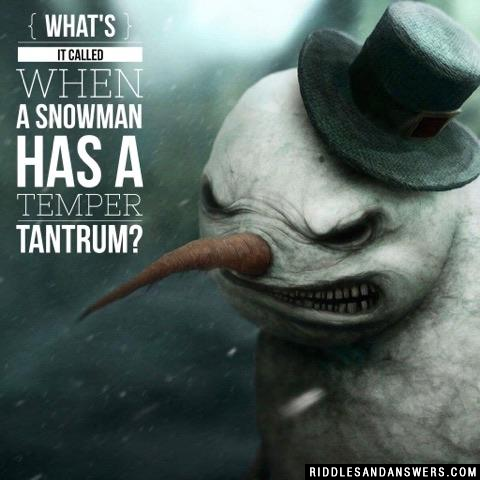 What's it called when a snowman has a temper tantrum?