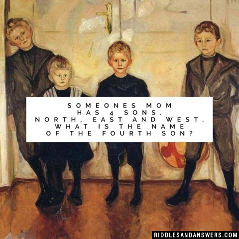 Someones mom has 4 sons. North, East and West. What is the name of the fourth son?