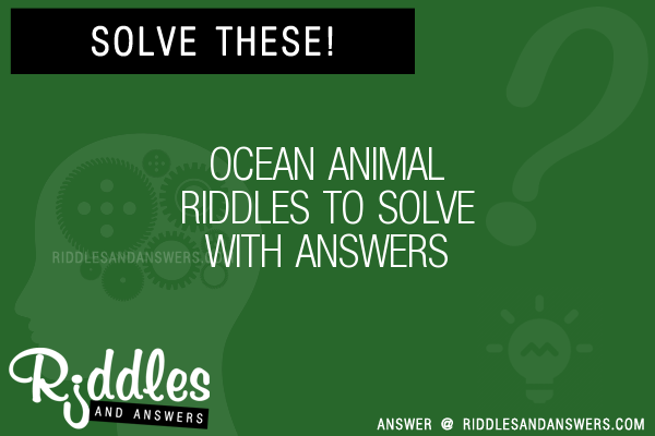 30+ Ocean Animal Riddles With Answers To Solve - Puzzles & Brain Teasers  And Answers To Solve 2023 - Puzzles & Brain Teasers