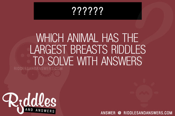 30+ Which Animal Has The Largest Breasts Riddles With Answers To Solve -  Puzzles & Brain Teasers And Answers To Solve 2023 - Puzzles & Brain Teasers